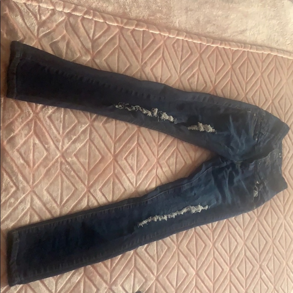High waisted straight leggings jeans